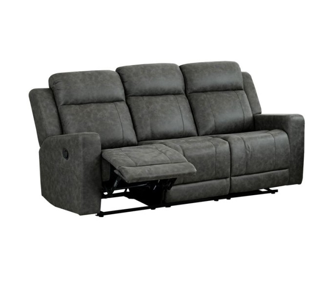 Asher Manual Reclining Sofa Grey